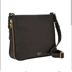 Fossil Preston Black Expandable Crossbody